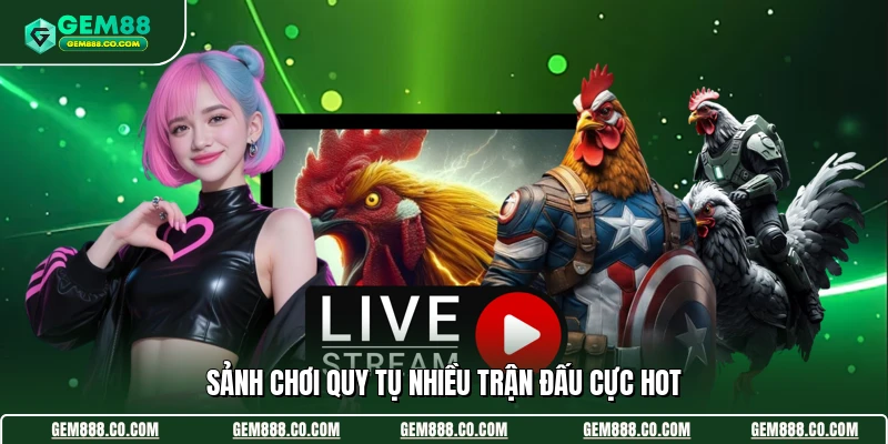 Sảnh chơi quy tụ nhiều trận đấu cực hot