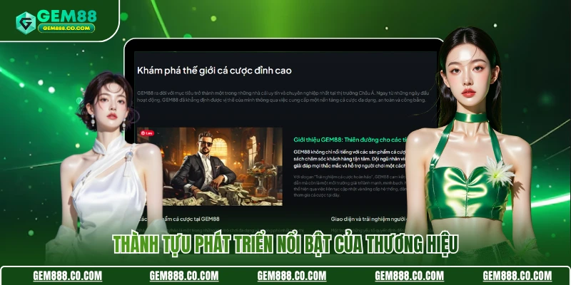 Thành tựu phát triển nổi bật của thương hiệu