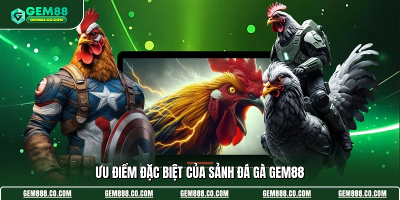 Ưu điểm đặc biệt của sảnh đá gà Gem88